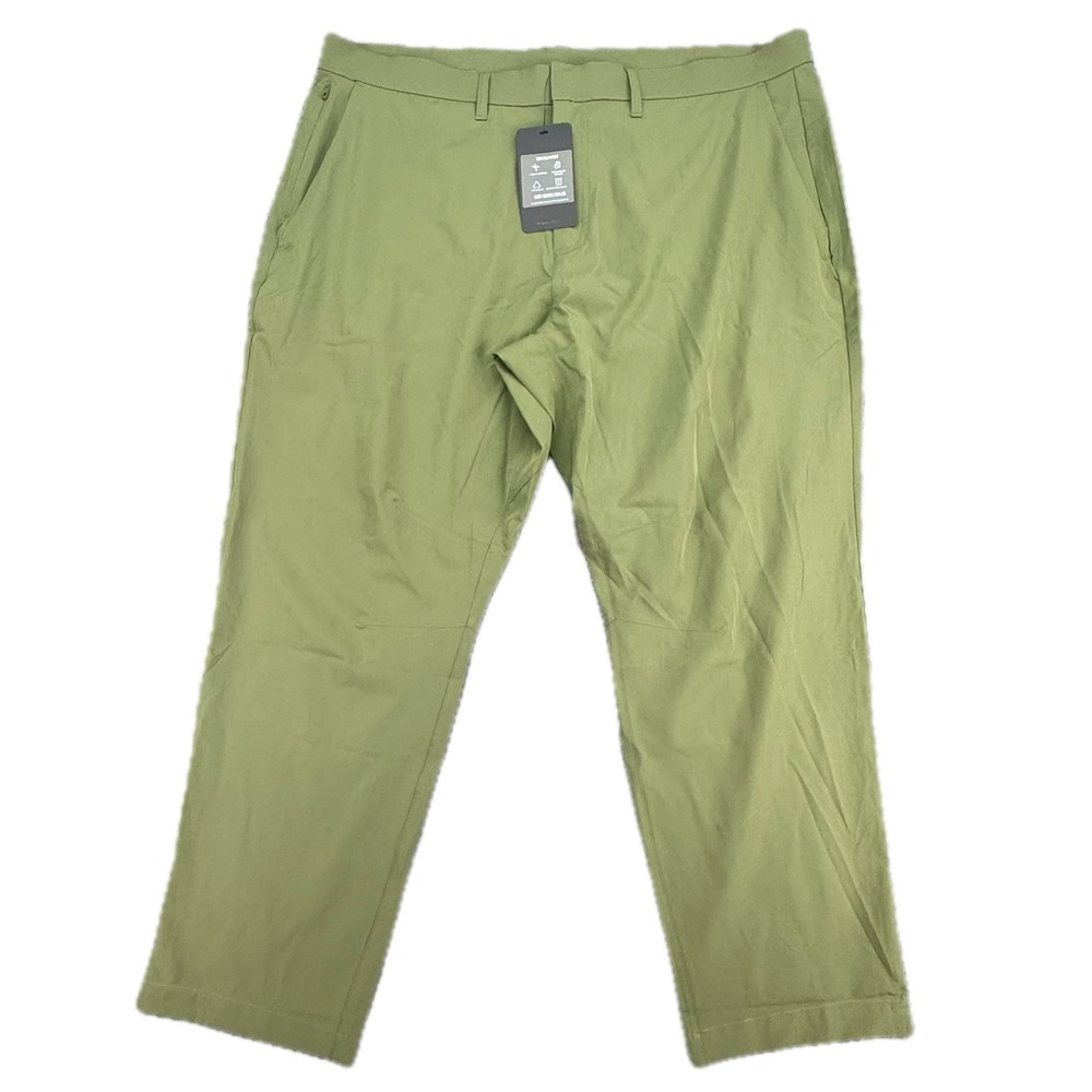 Fabletics The Only Pant Mens 42x30 Olive Green Stretch Water Resistant NEW‎
